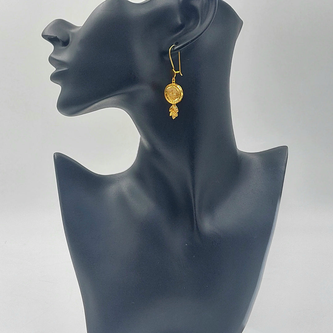 21K حلق شنكل رشادي-مجوهرات الشيخ سعيد-Saeed Jewelry 