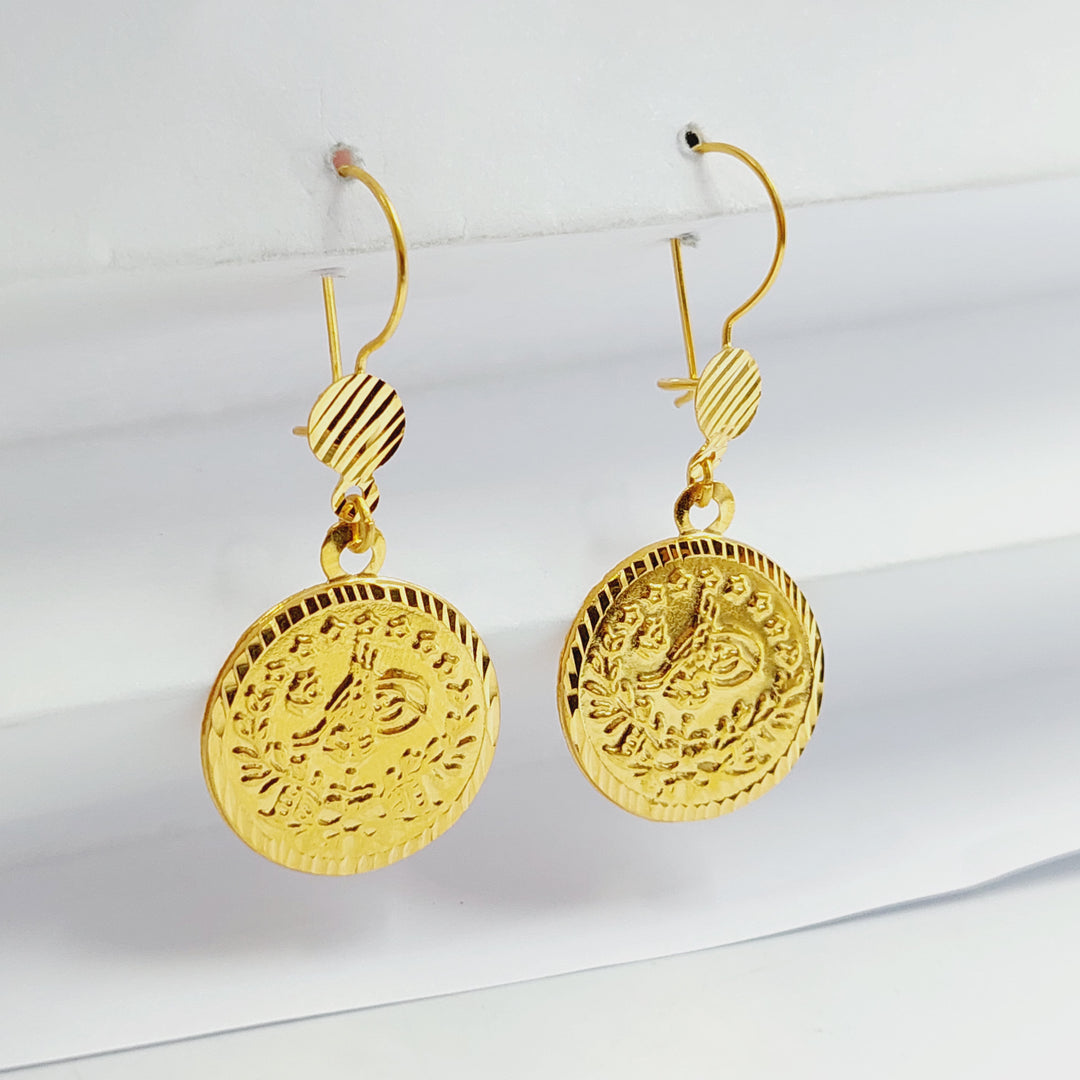 21K حلق رشادي-مجوهرات الشيخ سعيد-Saeed Jewelry 
