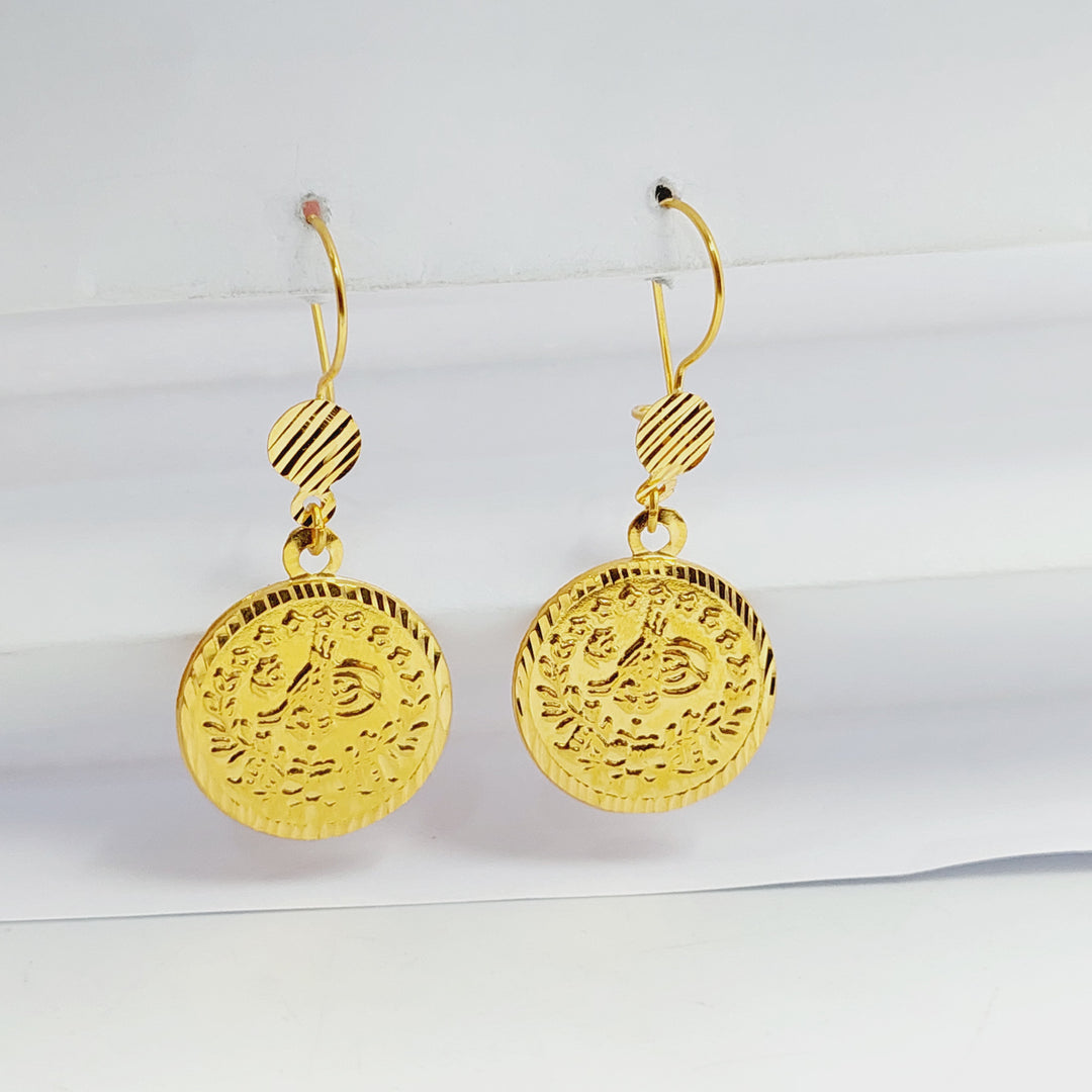 Rashadi Earrings Made of 21K Gold by Saeed Jewelry 