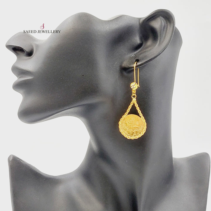 21K حلق جدل رشادي-مجوهرات الشيخ سعيد-Saeed Jewelry 