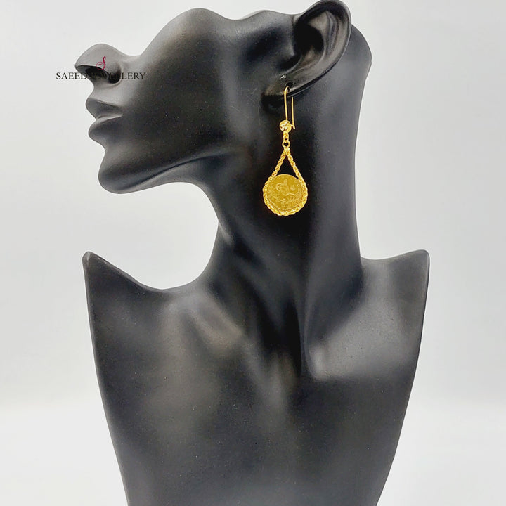 21K حلق جدل رشادي-مجوهرات الشيخ سعيد-Saeed Jewelry 