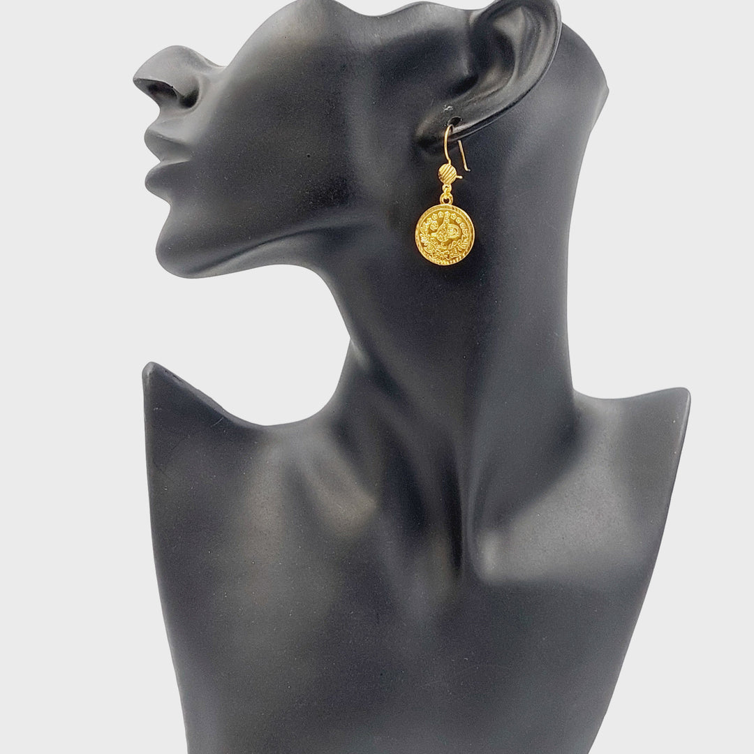 Rashadi Earrings Made of 21K Gold by Saeed Jewelry 