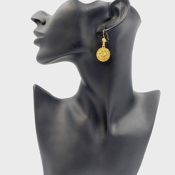 Rashadi Earrings Made of 21K Gold by Saeed Jewelry 