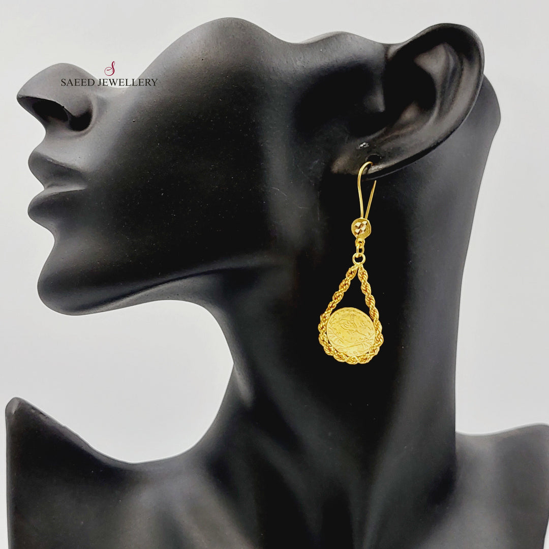 21K حلق جدل رشادي-مجوهرات الشيخ سعيد-Saeed Jewelry 