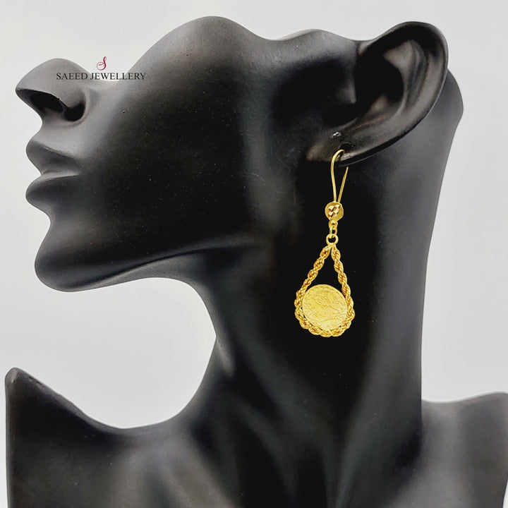 21K حلق جدل رشادي-مجوهرات الشيخ سعيد-Saeed Jewelry 