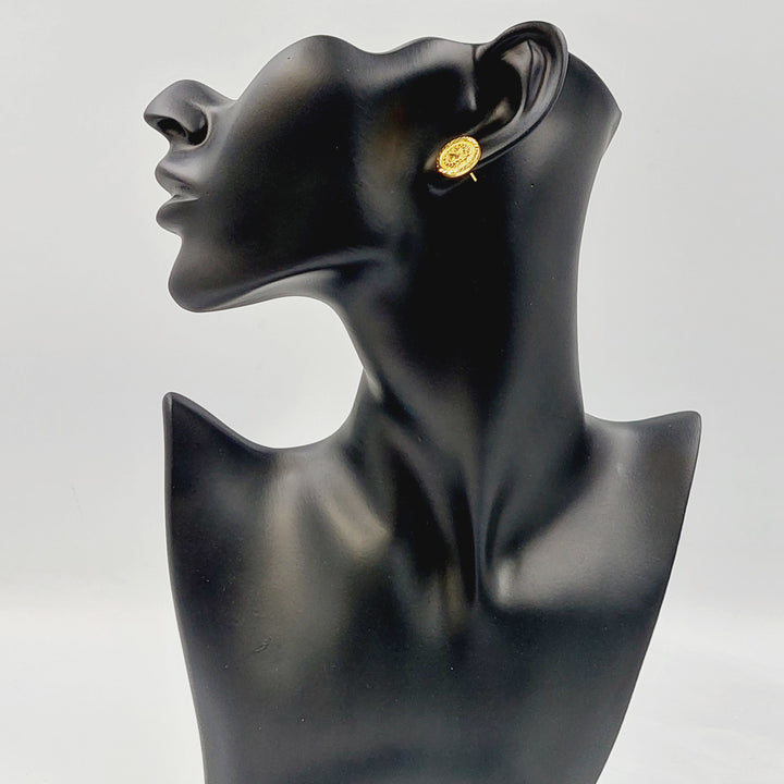 21K حلق برغي رشادي-مجوهرات الشيخ سعيد-Saeed Jewelry 