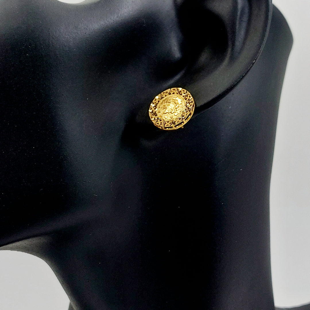 21K حلق ذبلة رشادي-مجوهرات الشيخ سعيد-Saeed Jewelry 