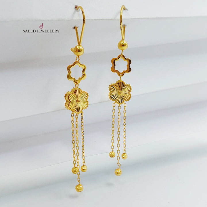 21K Gold Rose Earrings by Saeed Jewelry - Image 1