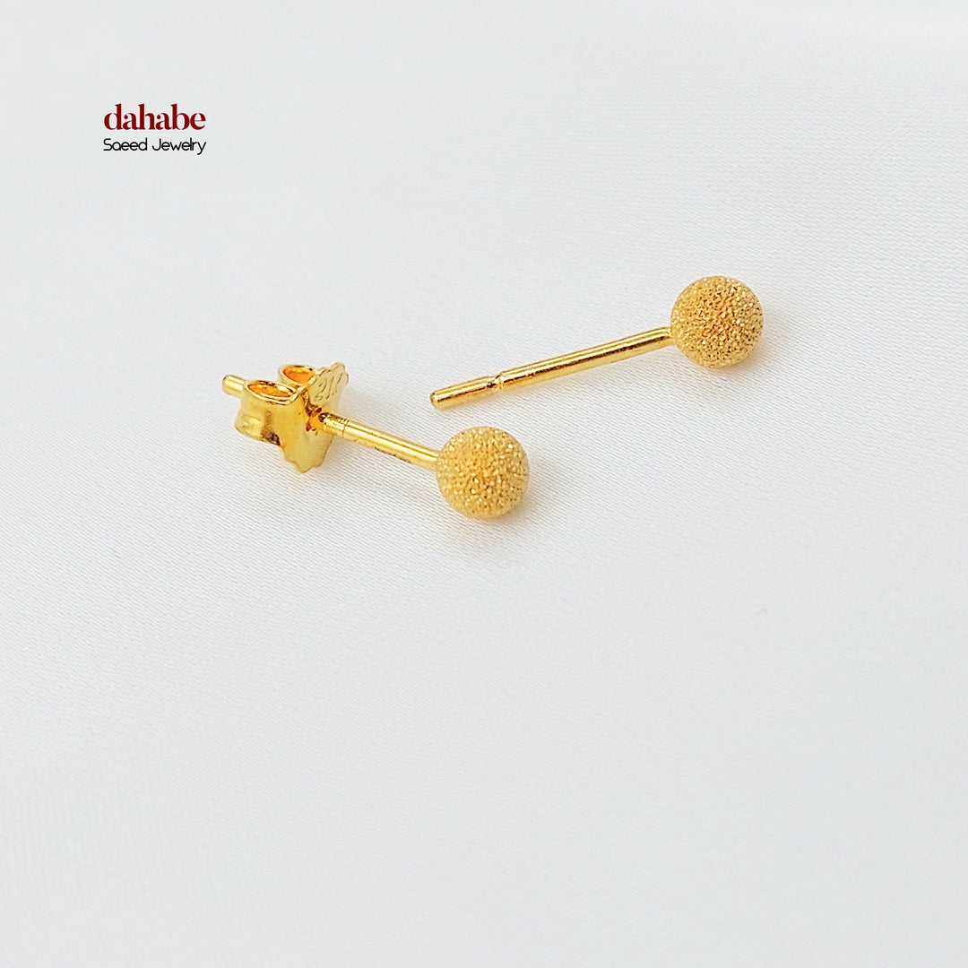 Screw Balls Earrings Made of 21K Gold by Saeed Jewelry 