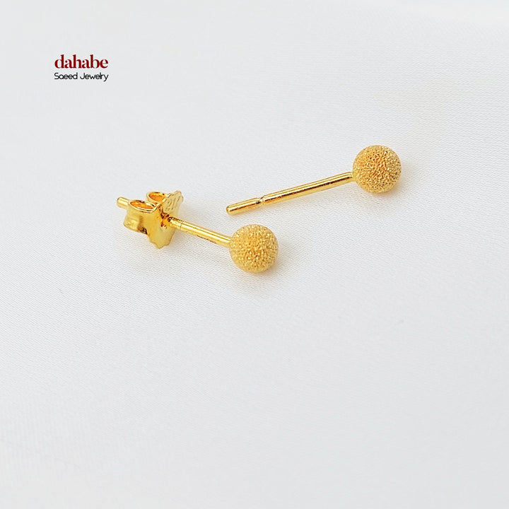 Screw Balls Earrings Made of 21K Gold by Saeed Jewelry 