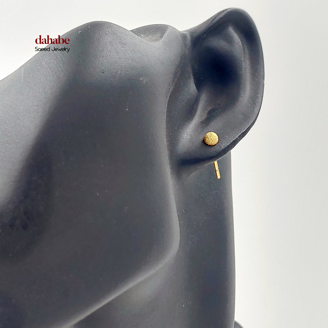 Screw Balls Earrings Made of 21K Gold by Saeed Jewelry 