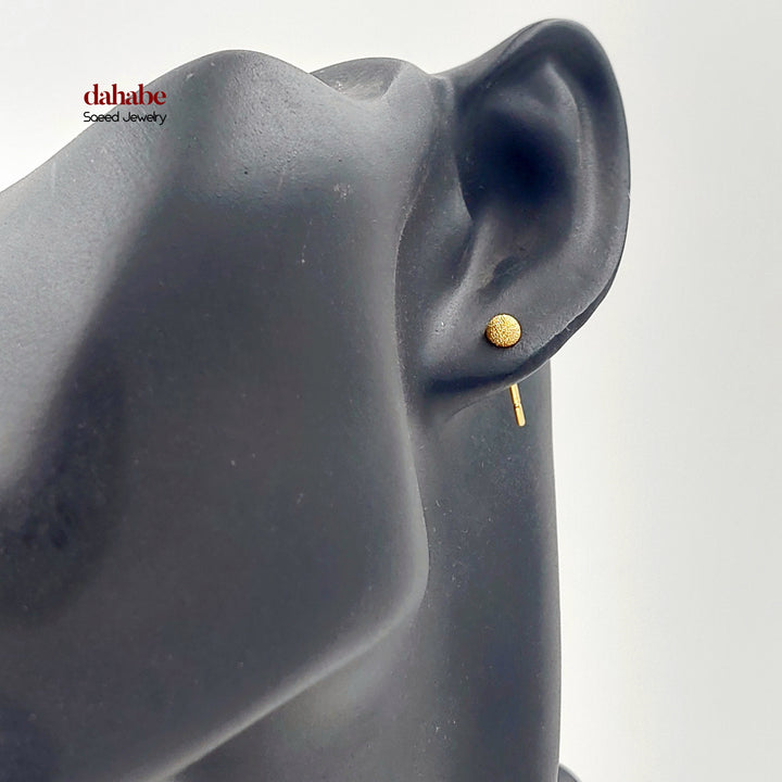 Screw Balls Earrings Made of 21K Gold by Saeed Jewelry 