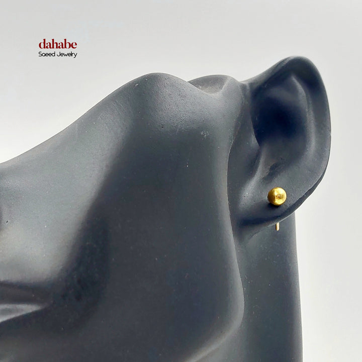 Screw Balls Earrings Made of 21K Gold by Saeed Jewelry 