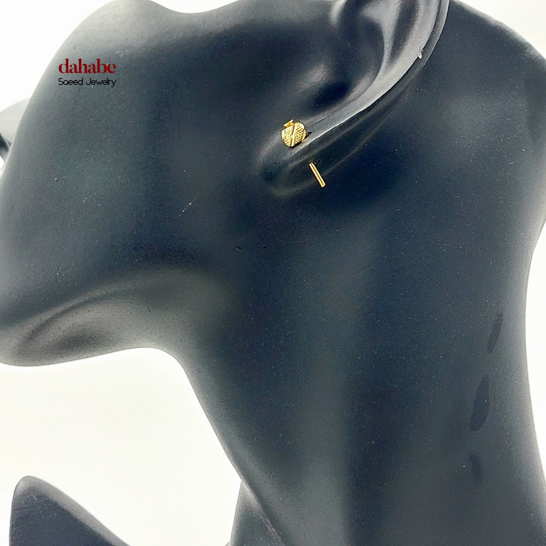 Screw Balls Earrings Made of 21K Gold by Saeed Jewelry 