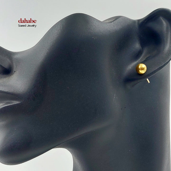 Screw Balls Earrings Made of 21K Gold by Saeed Jewelry 