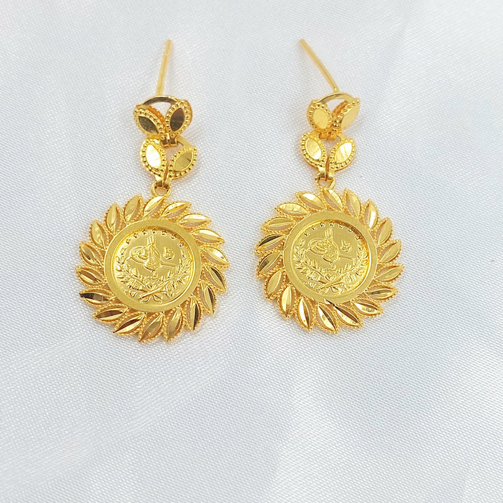 21K حلق رشادي برغي-مجوهرات الشيخ سعيد-Saeed Jewelry 