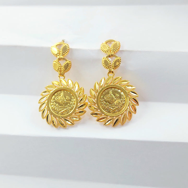 21K حلق رشادي برغي-مجوهرات الشيخ سعيد-Saeed Jewelry 