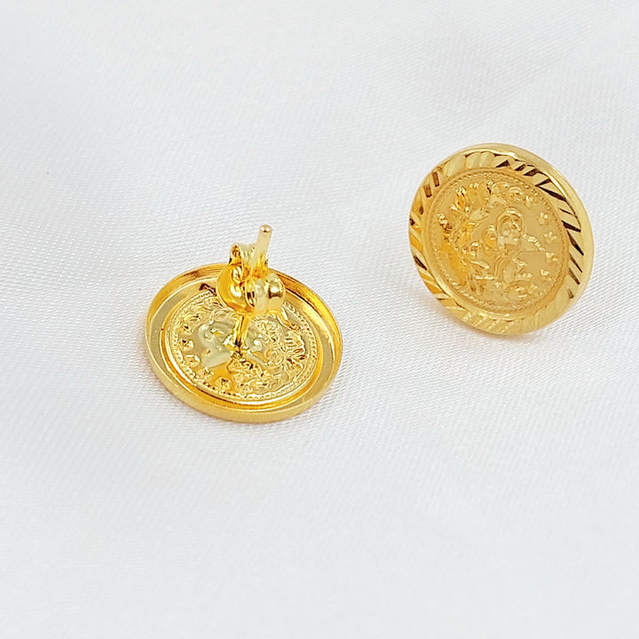 21K حلق رشادي برغي-مجوهرات الشيخ سعيد-Saeed Jewelry 