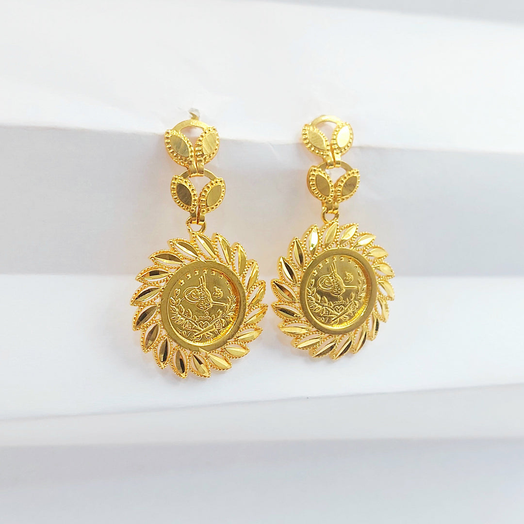 21K حلق رشادي برغي-مجوهرات الشيخ سعيد-Saeed Jewelry 