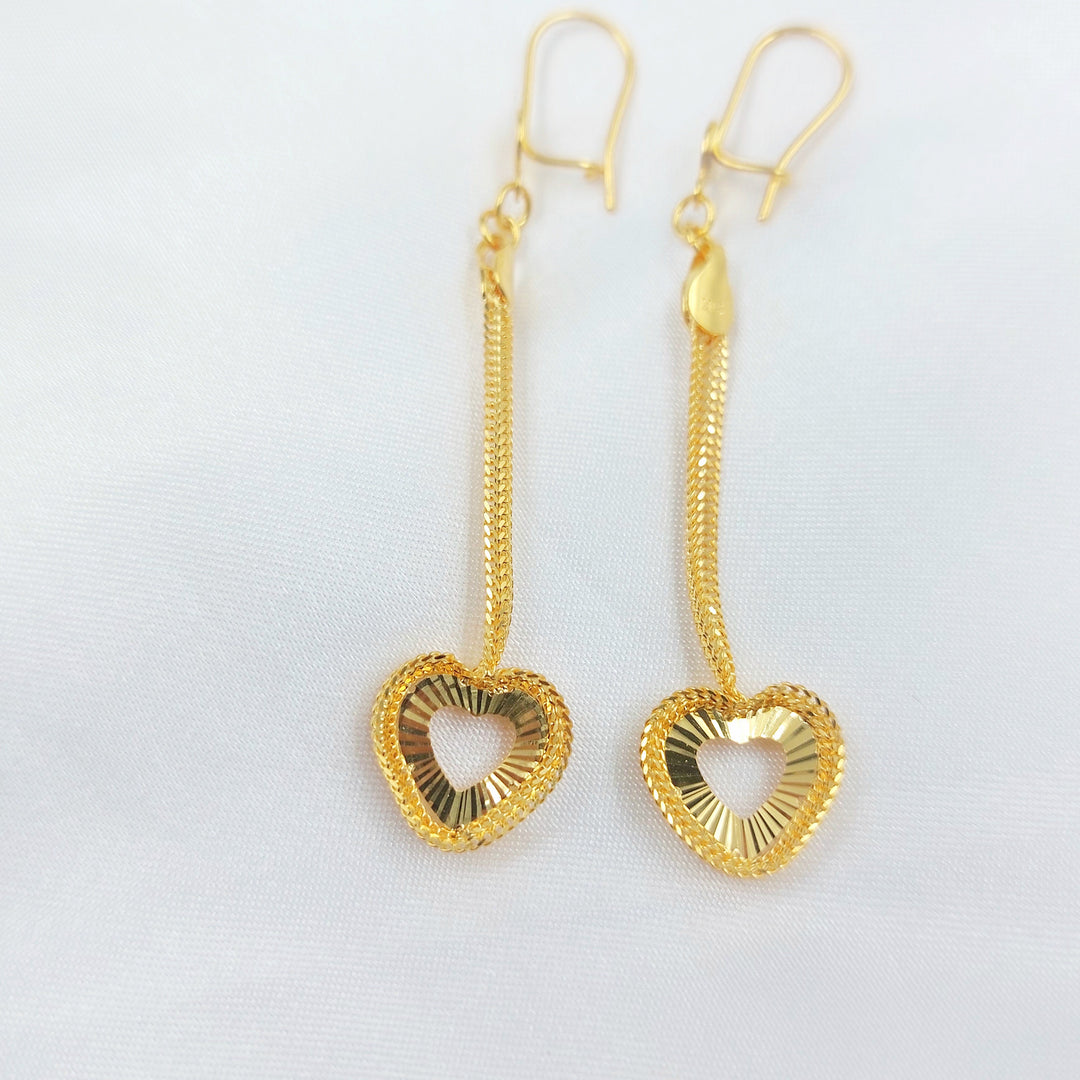 Shankle Fancy Earrings Made of 21K Gold by Saeed Jewelry 