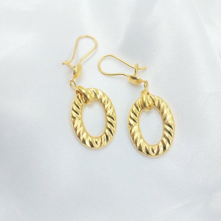 Shankle Earrings Made of 21K Gold by Saeed Jewelry 