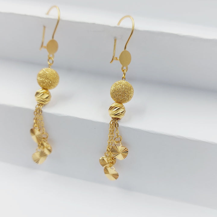 21K حلق مسبحة شنكل-مجوهرات الشيخ سعيد-Saeed Jewelry 