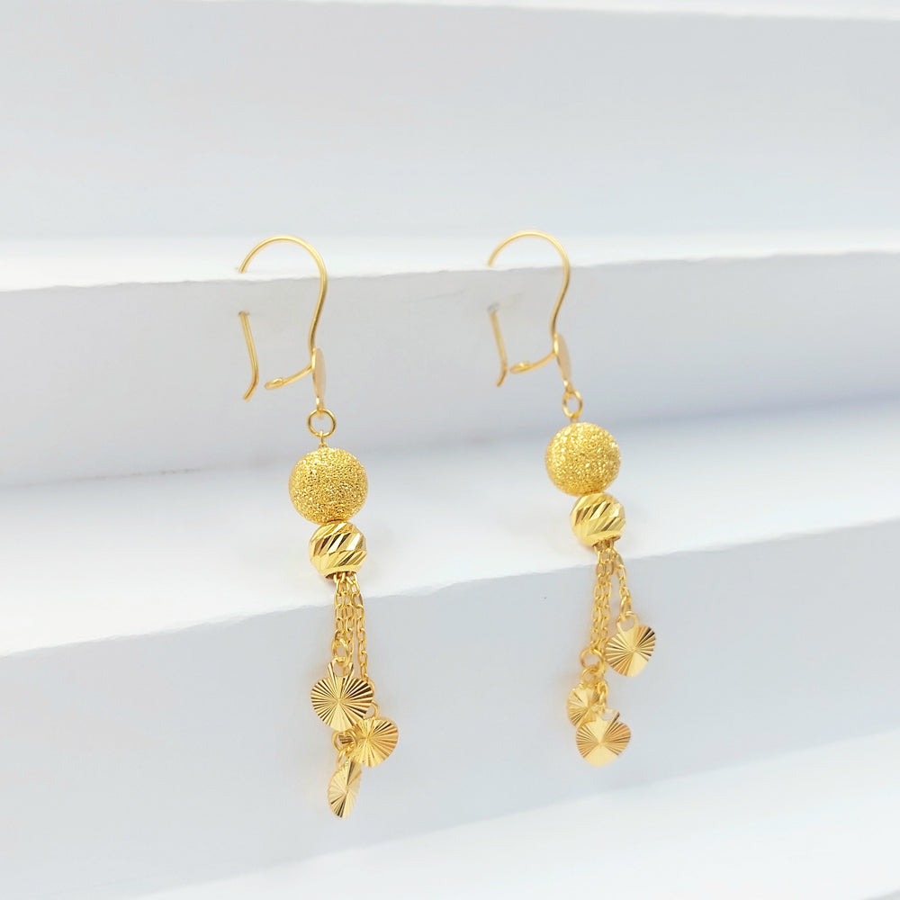 21K حلق مسبحة شنكل-مجوهرات الشيخ سعيد-Saeed Jewelry 