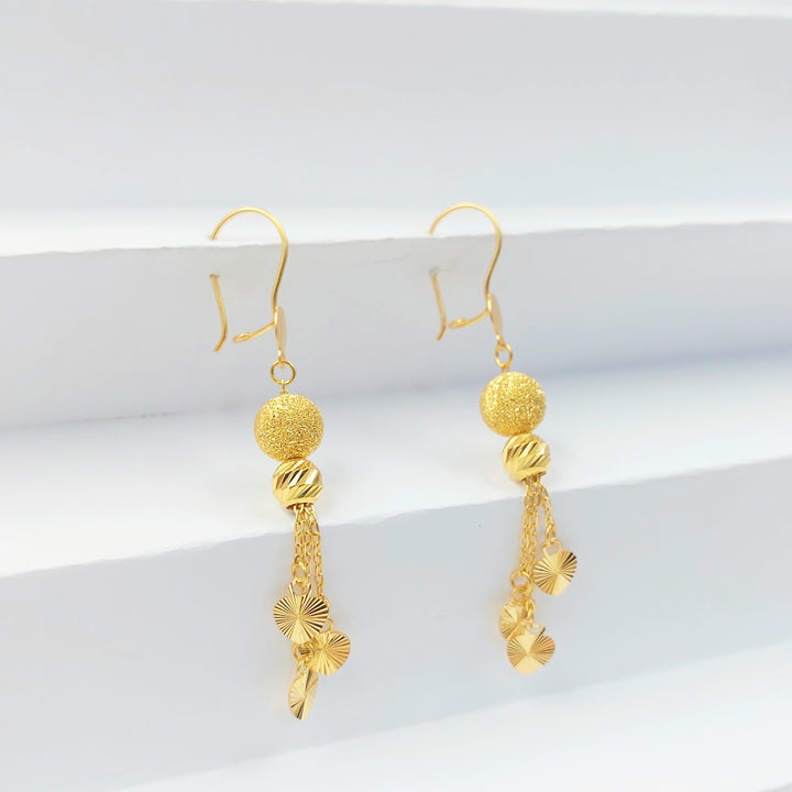 21K حلق مسبحة شنكل-مجوهرات الشيخ سعيد-Saeed Jewelry 