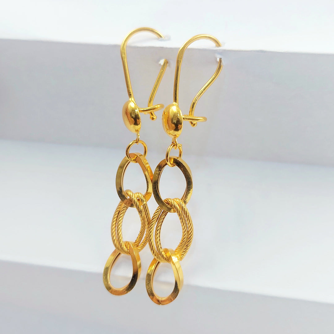 21K حلق فيرنا شنكل-مجوهرات الشيخ سعيد-Saeed Jewelry 