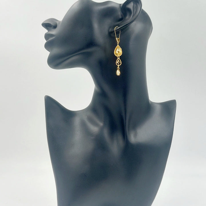 Shankle Deluxe Earrings Made of 21K Gold by Saeed Jewelry 