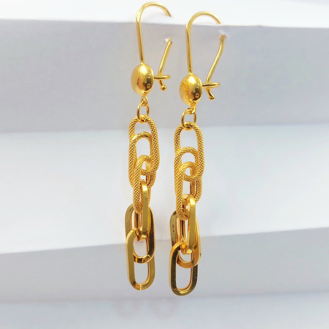 21K حلق فيرنا شنكل-مجوهرات الشيخ سعيد-Saeed Jewelry 