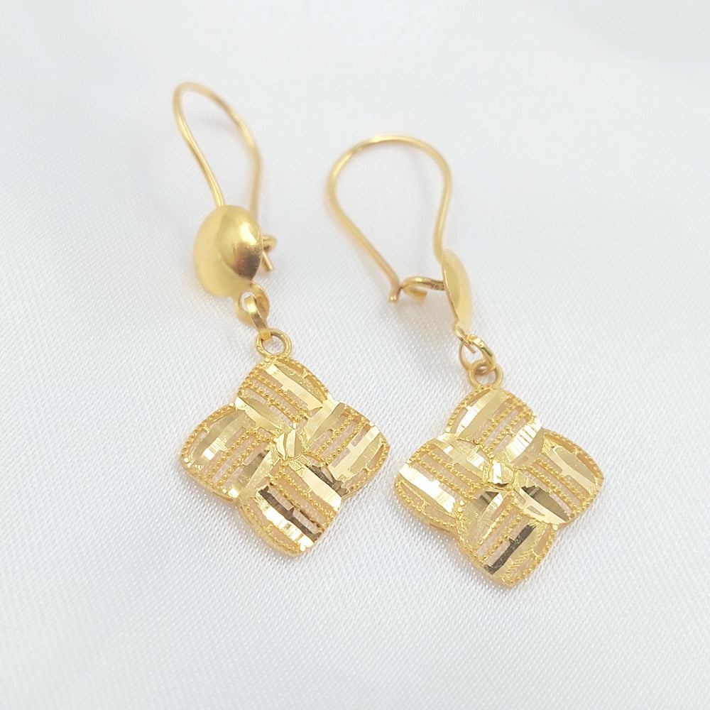 21K حلق شنكل-مجوهرات الشيخ سعيد-Saeed Jewelry 