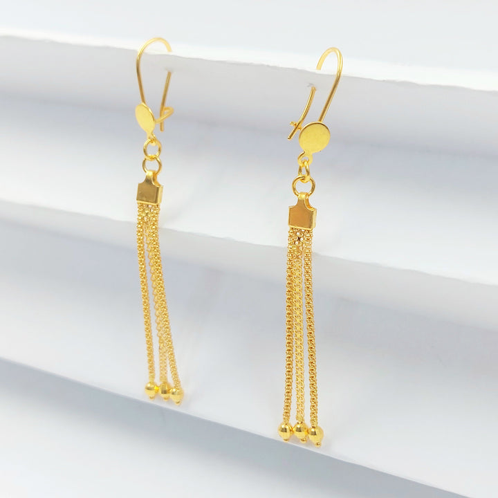 21K حلق فانسي شنكل-مجوهرات الشيخ سعيد-Saeed Jewelry 