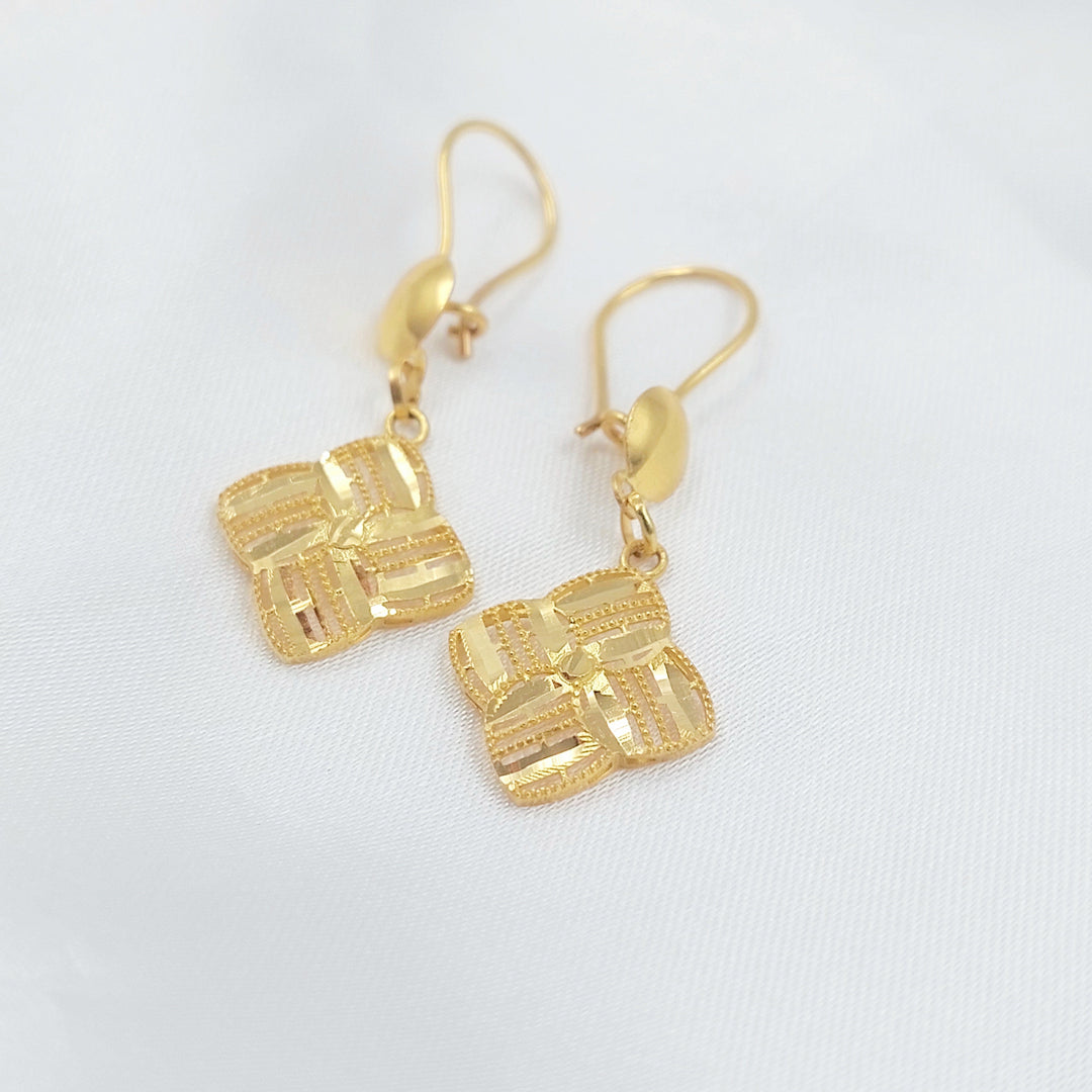 21K حلق شنكل-مجوهرات الشيخ سعيد-Saeed Jewelry 