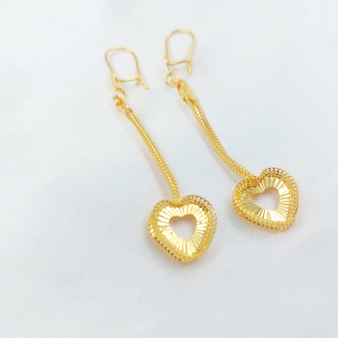 Shankle Fancy Earrings Made of 21K Gold by Saeed Jewelry 