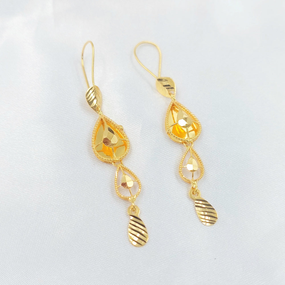 Shankle Deluxe Earrings Made of 21K Gold by Saeed Jewelry 