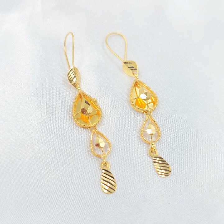 Shankle Deluxe Earrings Made of 21K Gold by Saeed Jewelry 