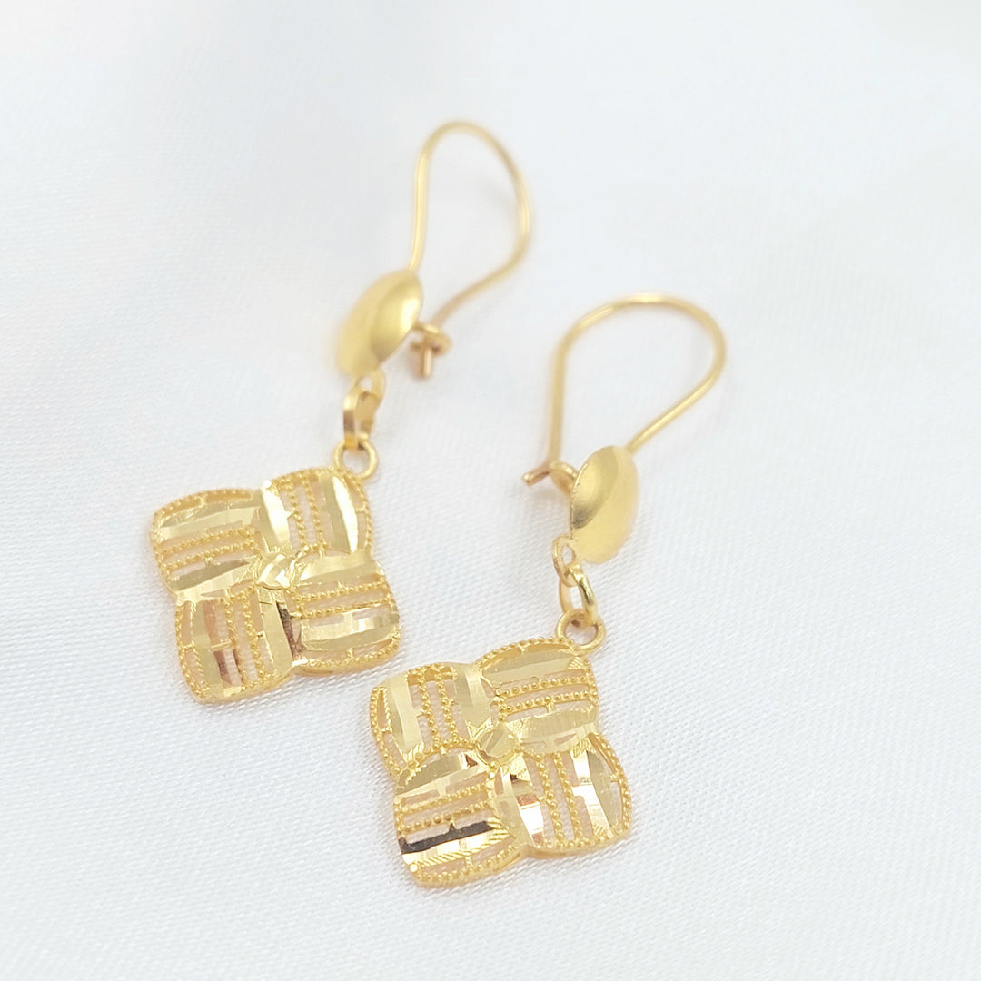 21K حلق شنكل-مجوهرات الشيخ سعيد-Saeed Jewelry 