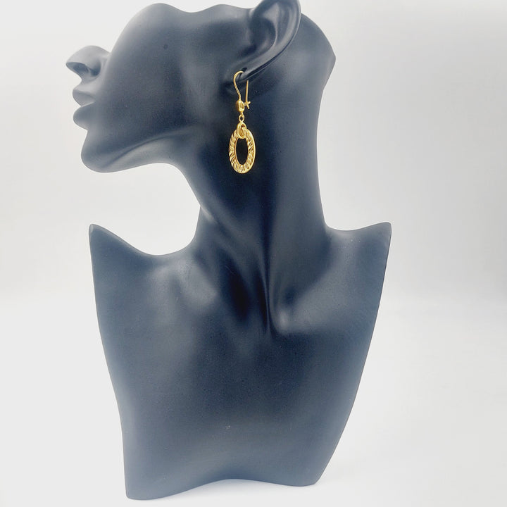 Shankle Earrings Made of 21K Gold by Saeed Jewelry 
