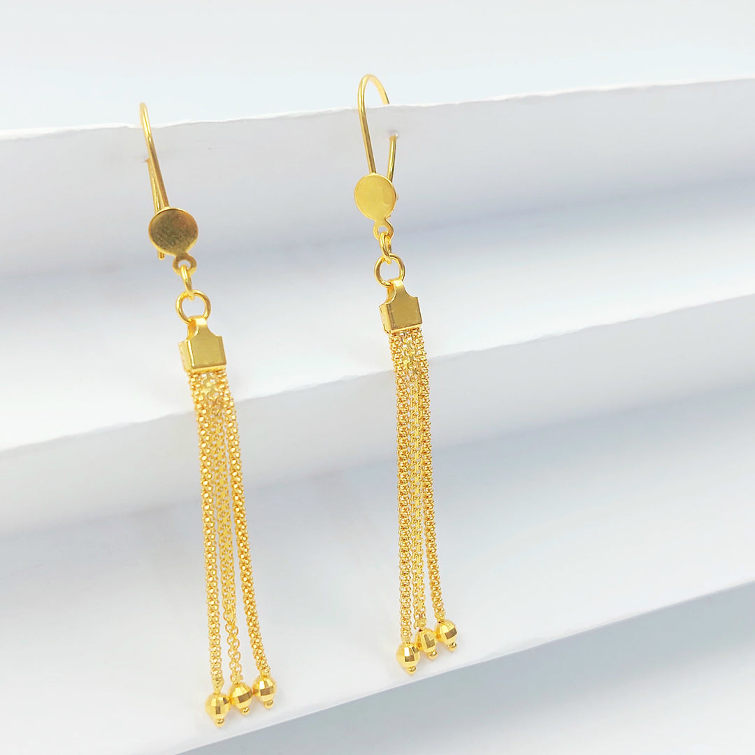 21K حلق فانسي شنكل-مجوهرات الشيخ سعيد-Saeed Jewelry 