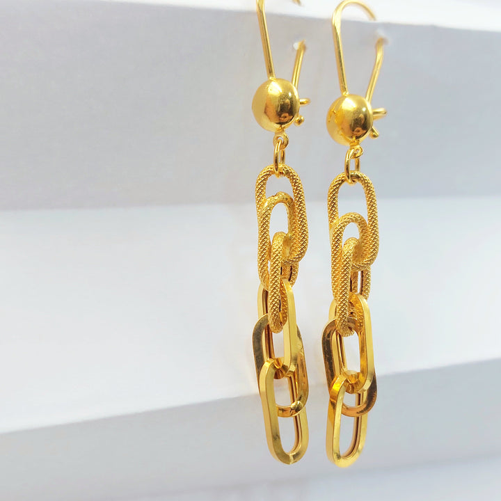 21K حلق فيرنا شنكل-مجوهرات الشيخ سعيد-Saeed Jewelry 