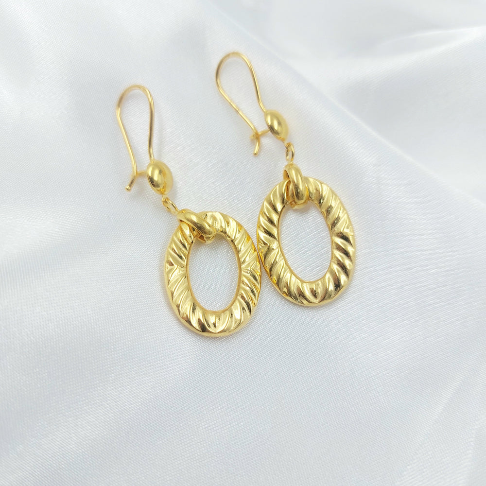 Shankle Earrings Made of 21K Gold by Saeed Jewelry 