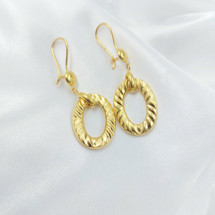 Shankle Earrings Made of 21K Gold by Saeed Jewelry 