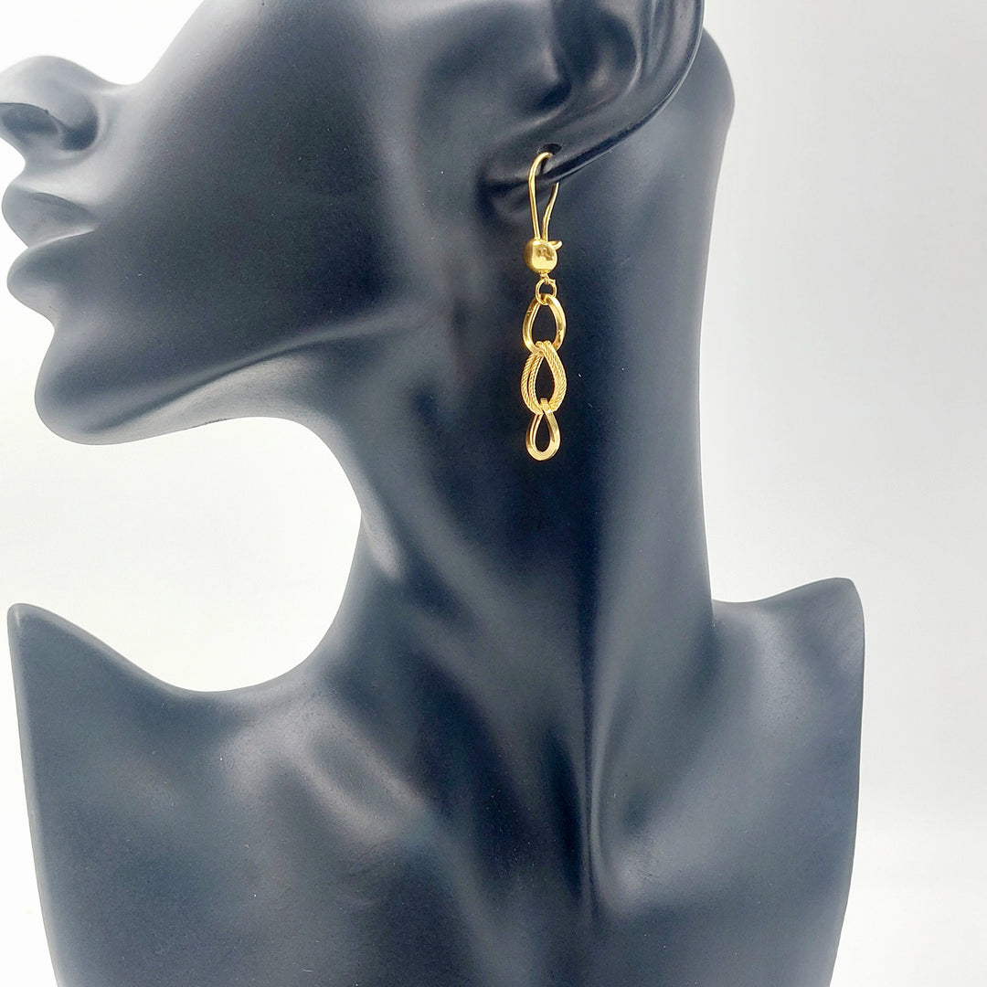 21K حلق فيرنا شنكل-مجوهرات الشيخ سعيد-Saeed Jewelry 