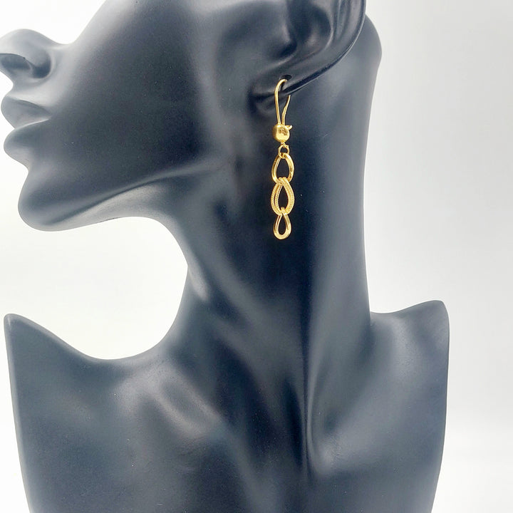 21K حلق فيرنا شنكل-مجوهرات الشيخ سعيد-Saeed Jewelry 