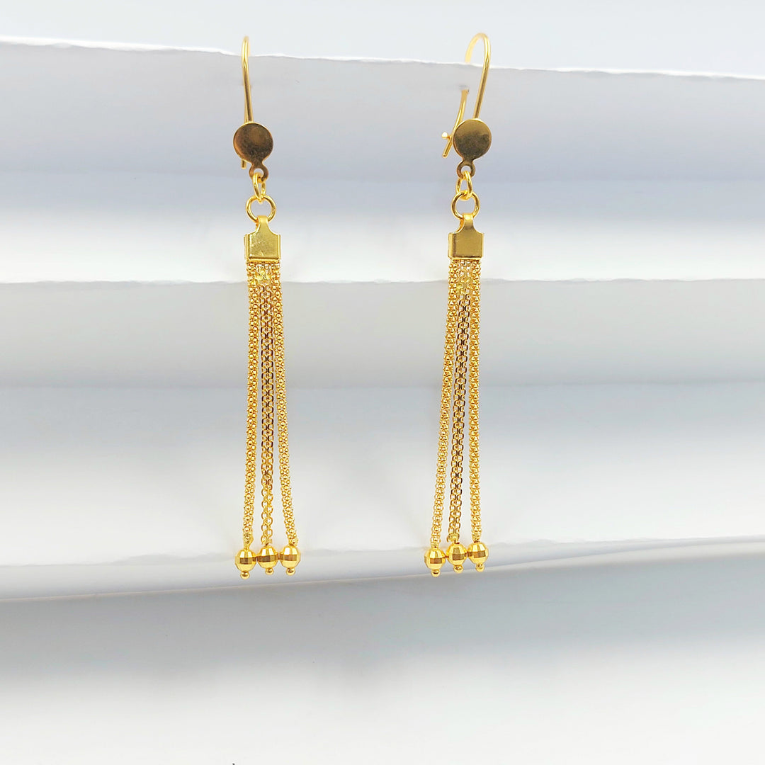 21K حلق فانسي شنكل-مجوهرات الشيخ سعيد-Saeed Jewelry 