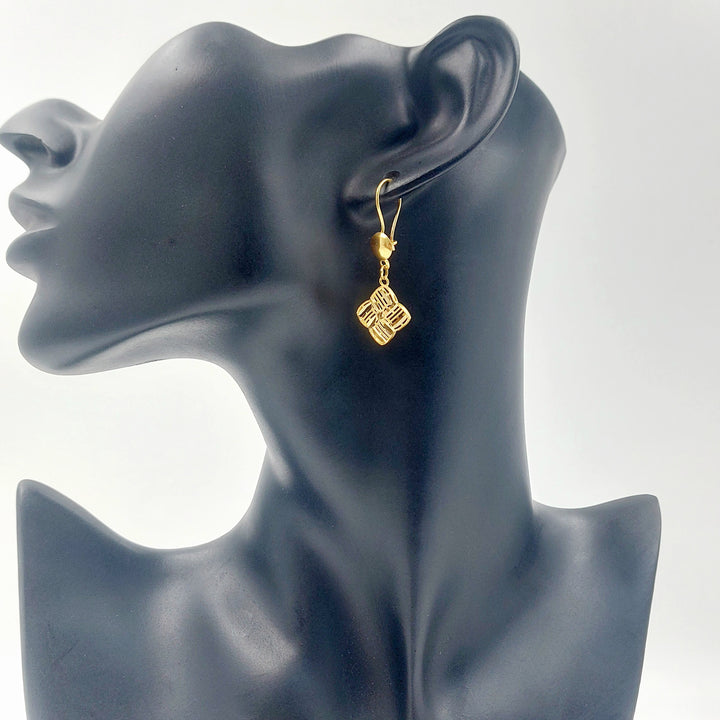 21K حلق شنكل-مجوهرات الشيخ سعيد-Saeed Jewelry 