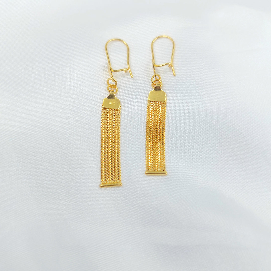 Shankle Fancy Earrings Made of 21K Gold by Saeed Jewelry 