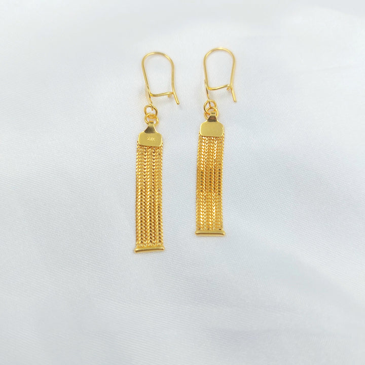 Shankle Fancy Earrings Made of 21K Gold by Saeed Jewelry 