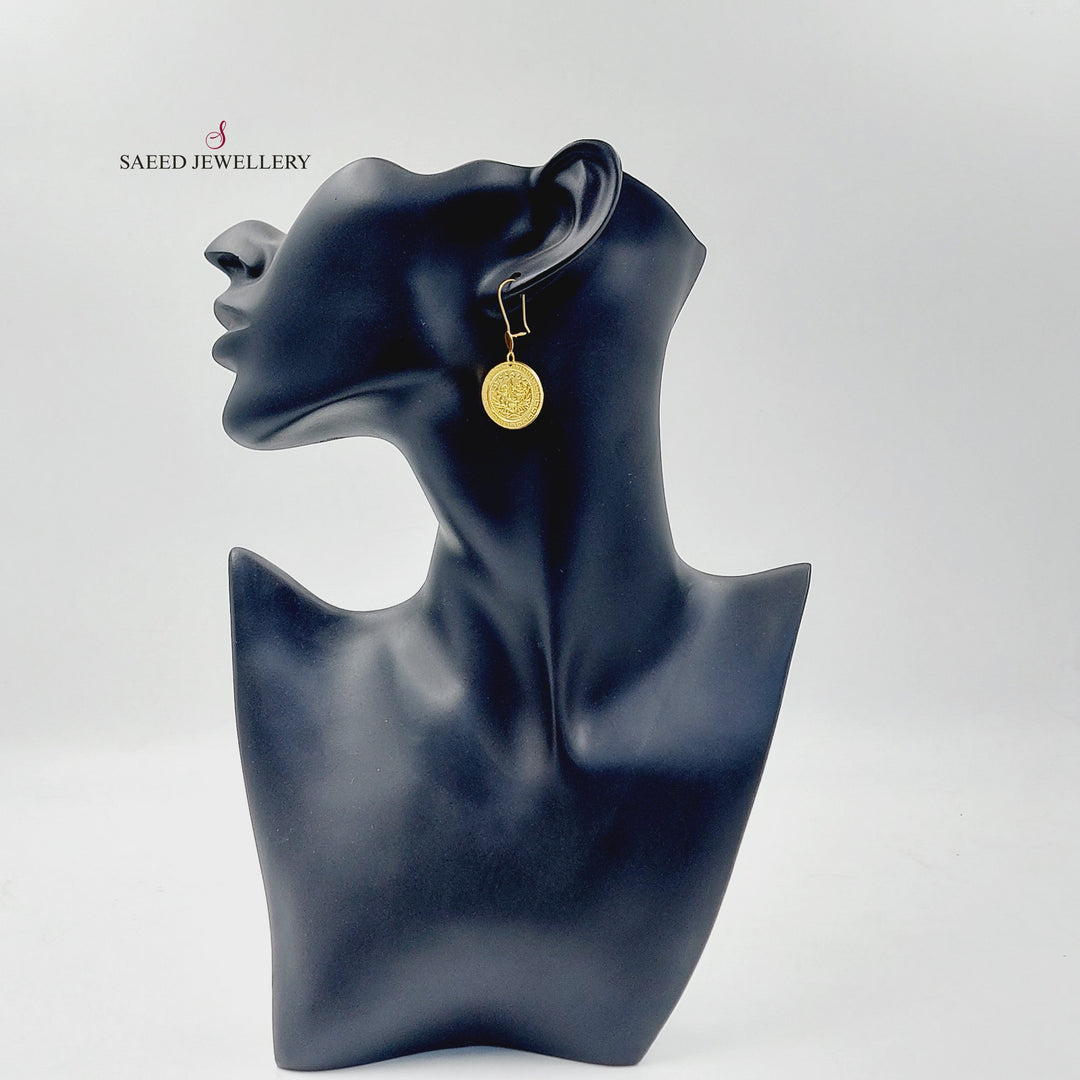 Shankle Rashadi Earrings Made of 21K Gold by Saeed Jewelry 